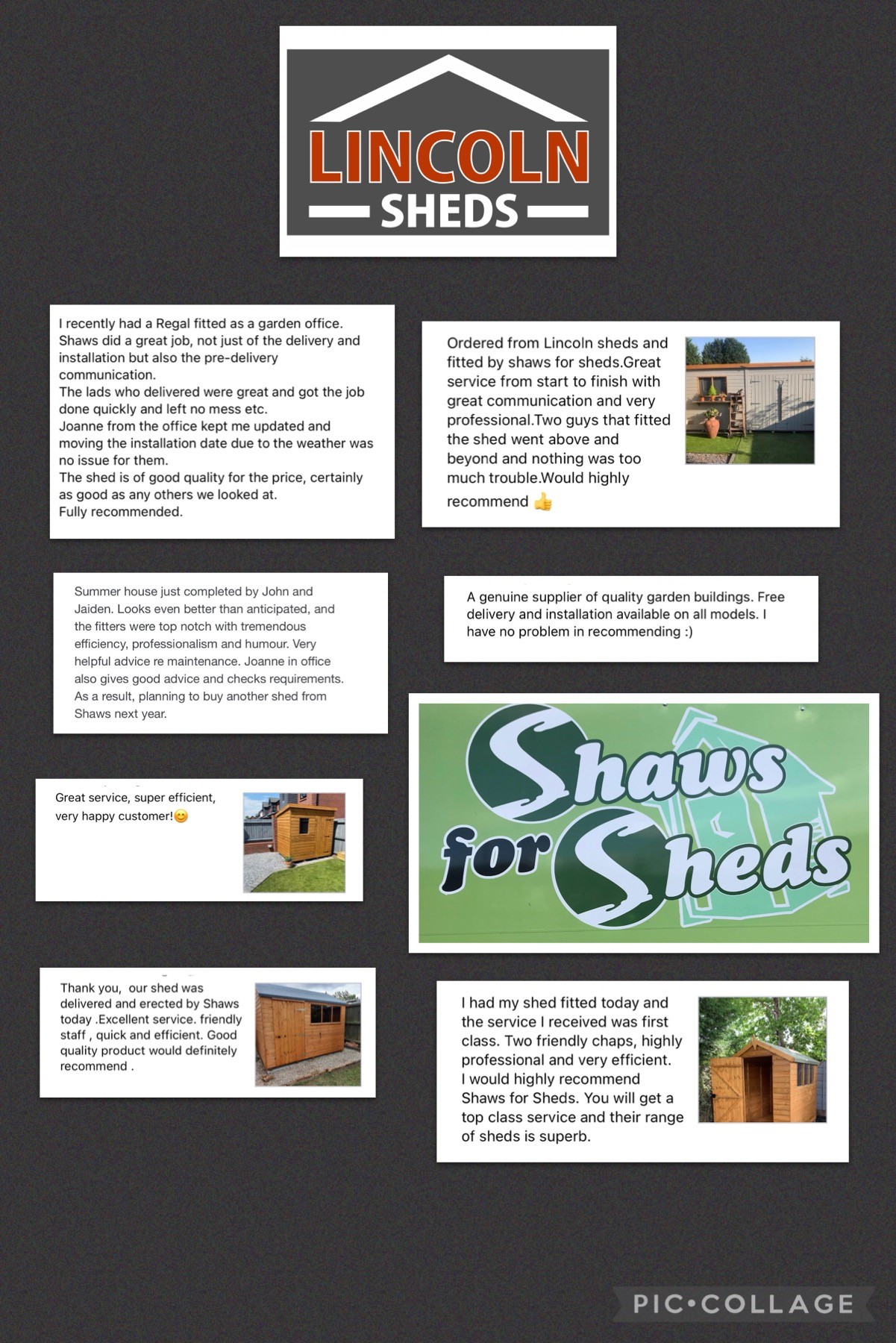 Lincoln Sheds - Shaws for Sheds Reviews